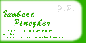 humbert pinczker business card